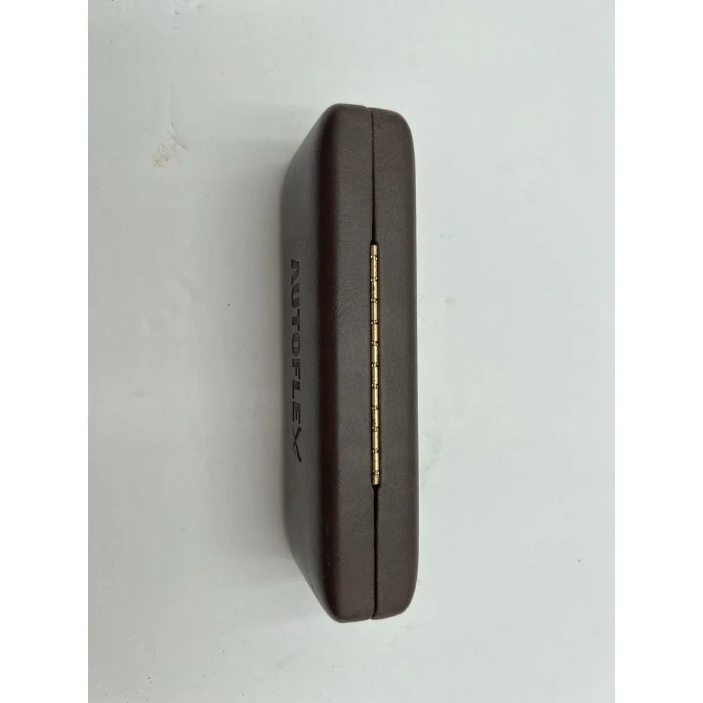 Vintage AutoFlex Flexon Marchon Hard Eyeglasses Case Brown Tan Interior Case
